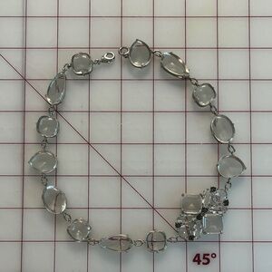 Elegant Silver Necklace with Crystal Accents